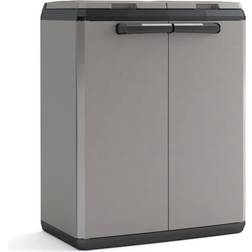 Keter Recycling Cabinet âSplit Basicâ Grey and Black 85 cm